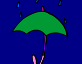 Desenho Guarda-chuva pintado por luisa