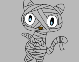 Desenho O gato momia pintado por juliana