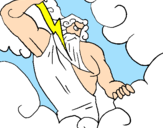 Desenho Zeus pintado por david