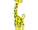 Desenho Girafa pintado por FF