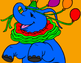 Desenho Elefante com 3 balões pintado por JAVIER saez     4