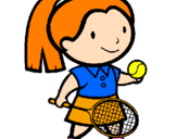 Desenho Rapariga tenista pintado por aguilar