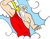 Desenho Zeus pintado por GIOVANA