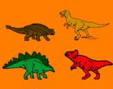 Desenho Dinossauros de terra pintado por matheus