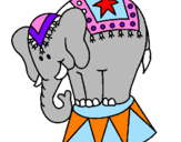 Desenho Elefante a actuar pintado por vitoriaa