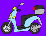Desenho Ciclomotor pintado por palhacinho