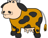 Desenho Vaca pensativa pintado por ana  clara  cinquarolli