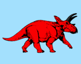 Desenho Tricerátopo pintado por pedro
