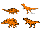 Desenho Dinossauros de terra pintado por bunda
