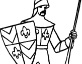Desenho Cavaleiro da corte pintado por aline