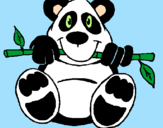 Desenho Urso panda pintado por maria fer