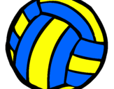 Desenho Bola de voleibol pintado por bolinha