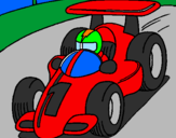 Desenho Carro de corrida pintado por F1