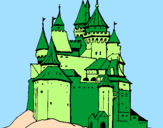 Desenho Castelo medieval pintado por rai