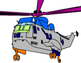 Desenho Helicoptero de resgate pintado por yuri
