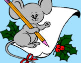Desenho Rato com lápis e papel pintado por Starsky 