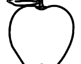 Desenho Maçã pintado por maça