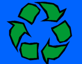 Desenho Reciclar pintado por geovanna
