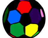 Desenho Bola de futebol pintado por nei
