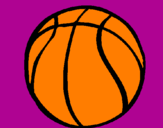 Desenho Bola de basquete pintado por ISABELA
