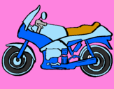 Desenho Motocicleta pintado por gata do azul