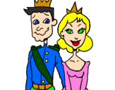 Desenho Príncipe e princesa pintado por LAUDELICE