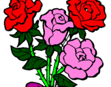 Desenho Ramo de rosas pintado por victoria tolim