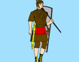 Desenho Soldado romano pintado por EDU
