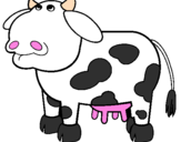 Desenho Vaca pensativa pintado por  laura