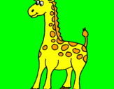Desenho Girafa pintado por clau