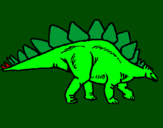 Desenho Stegossaurus pintado por gabriel  ribero  borges