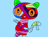 Desenho O gato momia pintado por alice