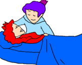 Desenho A princesa a dormir e o príncipe pintado por samira  Ayumi