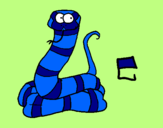Desenho Serpente pintado por elisa