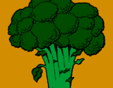 Desenho Brócolos pintado por yan lucas beletati k.