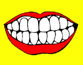 Desenho Boca e dentes pintado por ANA LUISA