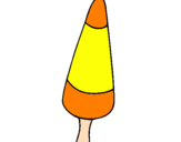 Desenho Gelado cone pintado por biatriz