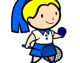 Desenho Rapariga tenista pintado por  M i LL a S2