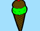Desenho Cone de gelado pintado por AZULZINHO