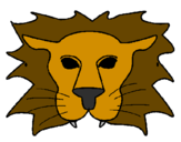 Desenho Leão pintado por luis