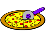 Desenho Pizza pintado por iza