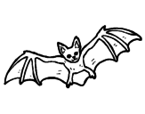 Desenho Morcego a voar pintado por rita
