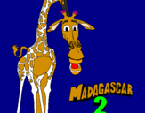 Desenho Madagascar 2 Melman pintado por MYLLENA