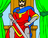 Desenho Cavaleiro rei pintado por pedro2000