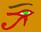 Desenho Olho de hórus pintado por kaarol silva