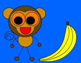 Desenho Macaco 2 pintado por Gabriela