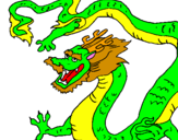 Desenho Dragão chinês pintado por catarina