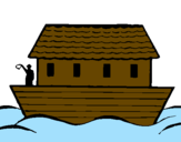 Desenho Arca de Noé pintado por Daniela