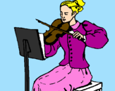Desenho Dama violinista pintado por carina8