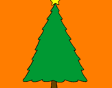 Desenho Árvore com estrela pintado por aguilar
